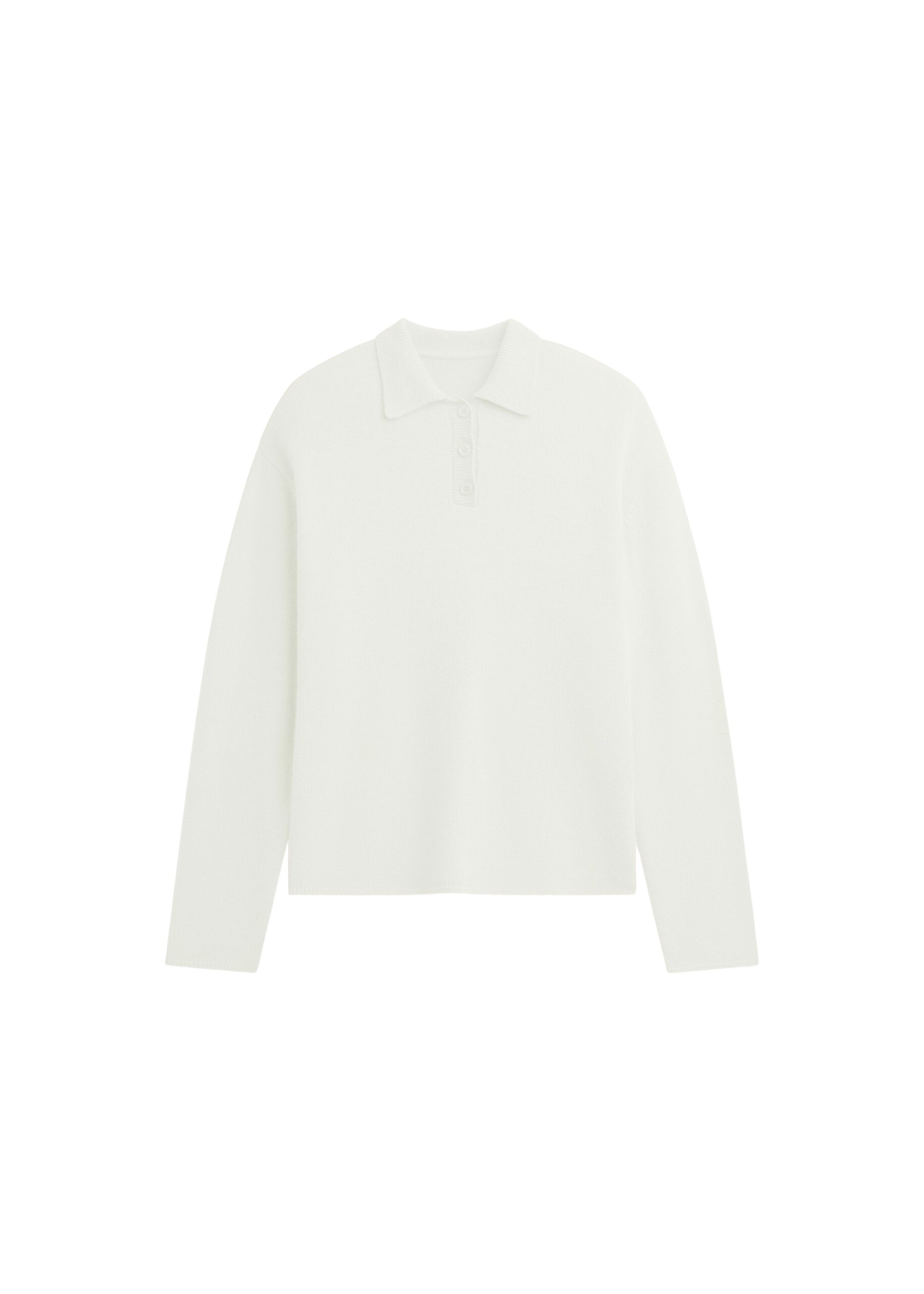 The Frankie Shop Bresica Knit Polo Sweater – Ivory