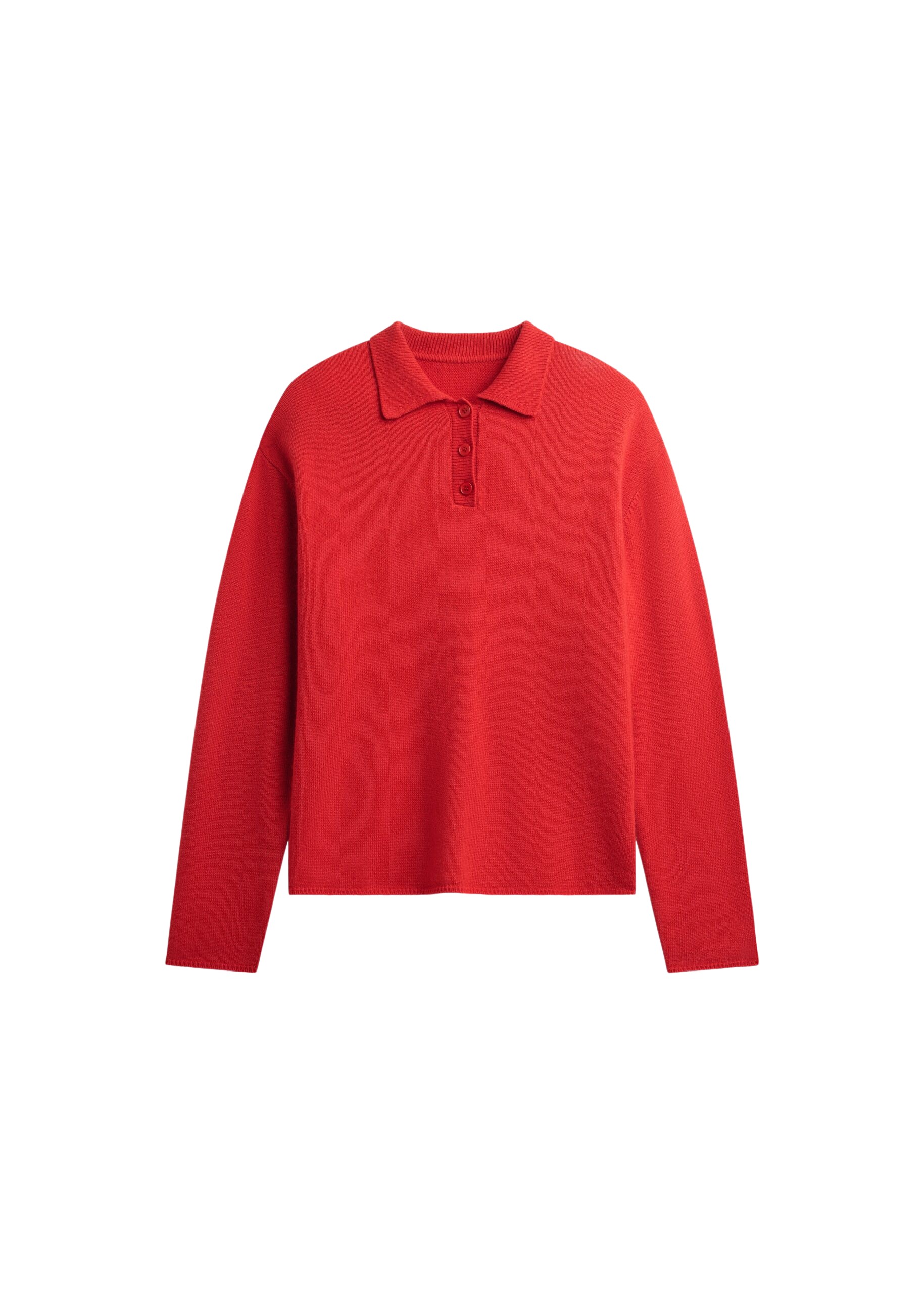 The Frankie Shop Bresica Knit Polo Sweater – Red