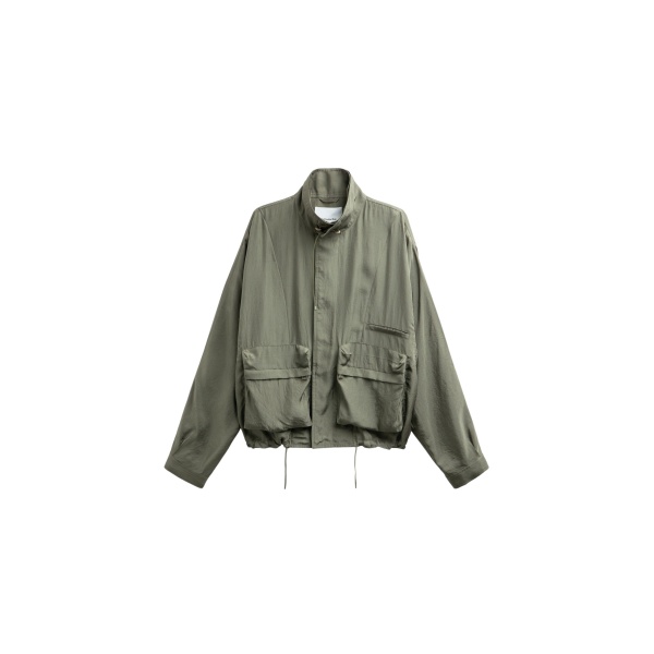 The Frankie Shop Breya Fluid Jacket - Moss Green - Oversized Minimalist Jackets in Green - Shop at Luxury Shoes 