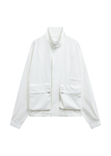 The Frankie Shop Breya Fluid Jacket - White - Oversized Minimalist Jackets in White - Shop at Luxury Shoes 