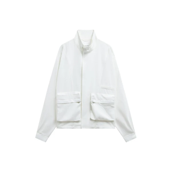 The Frankie Shop Breya Fluid Jacket - White - Oversized Minimalist Jackets in White - Shop at Luxury Shoes 
