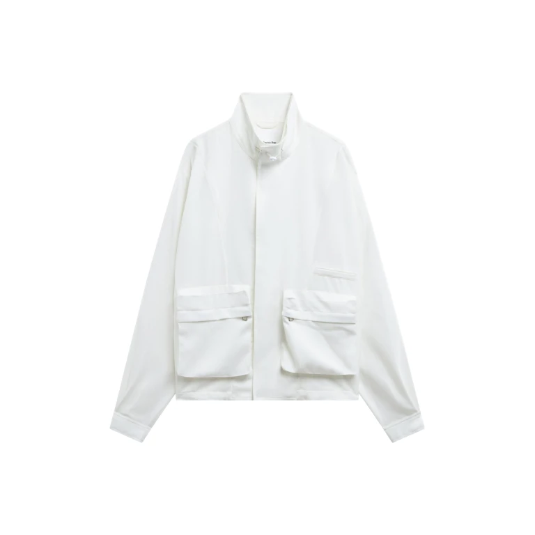 The Frankie Shop Breya Fluid Jacket - White - Oversized Minimalist Jackets in White - Shop at Luxury Shoes 