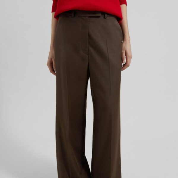 The Frankie Shop Brickell Flannel Trousers – Mocha, view 3