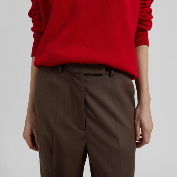 The Frankie Shop Brickell Flannel Trousers – Mocha, view 4