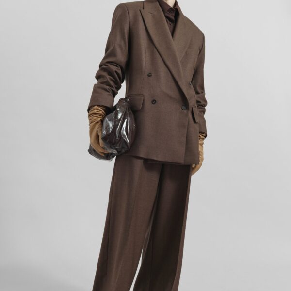 The Frankie Shop Brickell Flannel Trousers – Mocha, view 5