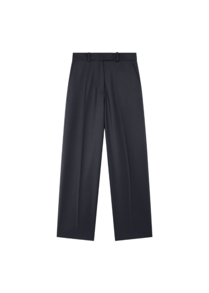 The Frankie Shop Brickell Satin Trousers - Black - Oversized Minimalist Pants in Black - Shop at Luxury Shoes 