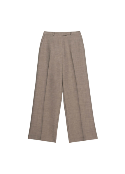 The Frankie Shop Brickell Trousers - Taupe Melange - Oversized Minimalist Pants in Beige - Shop at Luxury Shoes 