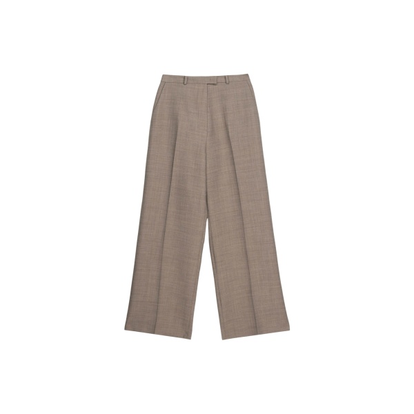 The Frankie Shop Brickell Trousers - Taupe Melange - Oversized Minimalist Pants in Beige - Shop at Luxury Shoes 