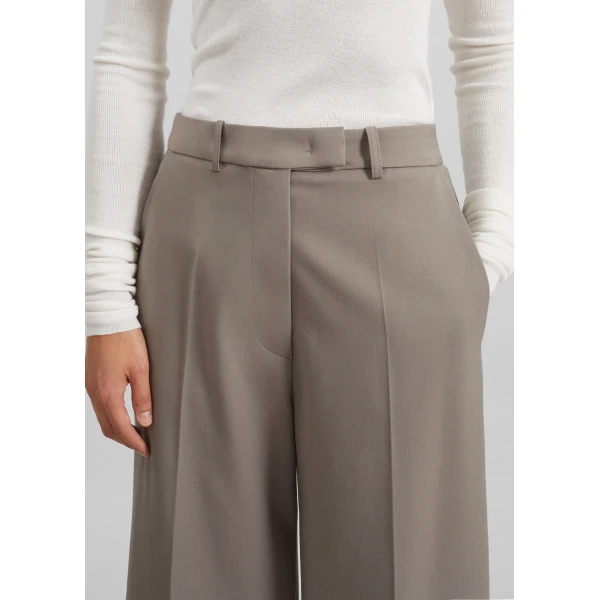 The Frankie Shop Brickell Trousers - Taupe - Oversized Minimalist Pants in Beige - Shop at Luxury Shoes 