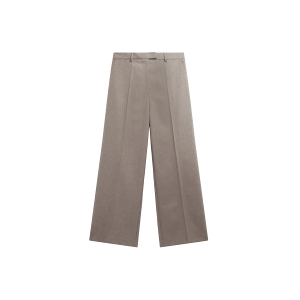 The Frankie Shop Brickell Trousers - Taupe - Oversized Minimalist Pants in Beige - Shop at Luxury Shoes 