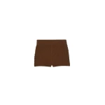 The Frankie Shop Brisbane Knit Mini Shorts - Brown - Oversized Minimalist Shorts in Beige - Shop at Luxury Shoes 