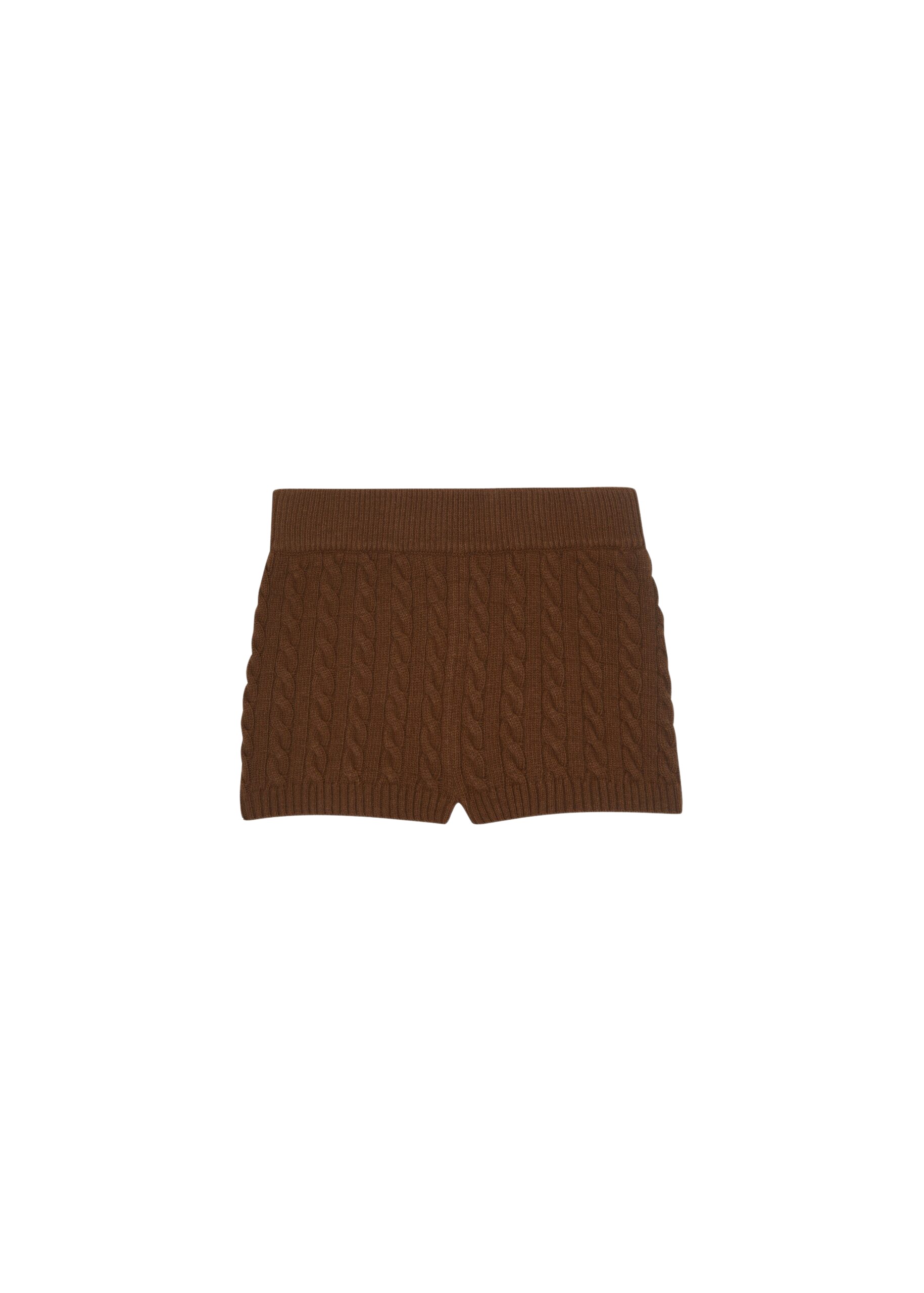The Frankie Shop Brisbane Knit Mini Shorts – Brown