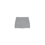 The Frankie Shop Brisbane Knit Mini Shorts - Grey - Oversized Minimalist Shorts in Grey - Shop at Luxury Shoes 