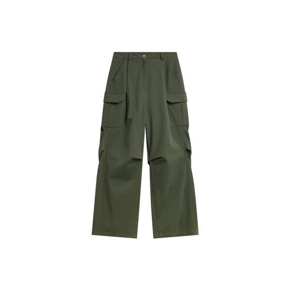 The Frankie Shop Bronte Cargo Pants - Army Green - Oversized Minimalist Pants in Green - Shop at Luxury Shoes 