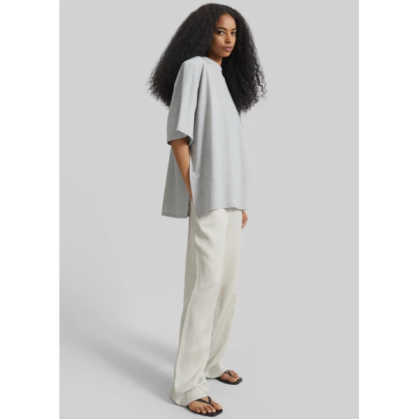 The Frankie Shop Bruna Linen Soft Pants - Light Beige - Oversized Minimalist Pants in Beige - Shop at Luxury Shoes 