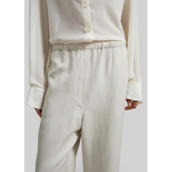 The Frankie Shop Bruna Linen Soft Pants - Light Beige - Oversized Minimalist Pants in Beige - Shop at Luxury Shoes 