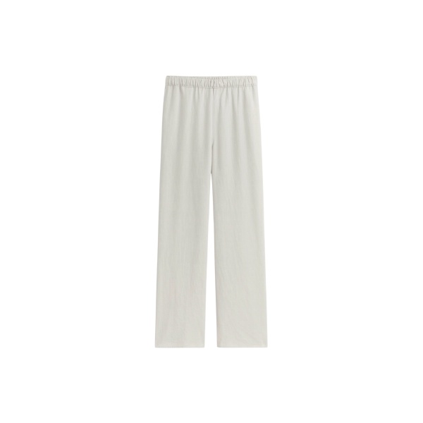 The Frankie Shop Bruna Linen Soft Pants - Light Beige - Oversized Minimalist Pants in Beige - Shop at Luxury Shoes 