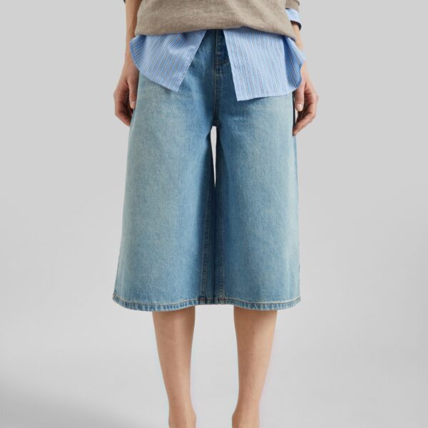 The Frankie Shop Brunoy Denim Culottes – Light Wash Shorts, view 5