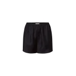 The Frankie Shop Cabo Elasticated Silk Shorts - Black - Oversized Minimalist Shorts in Black - Shop at Luxury Shoes 