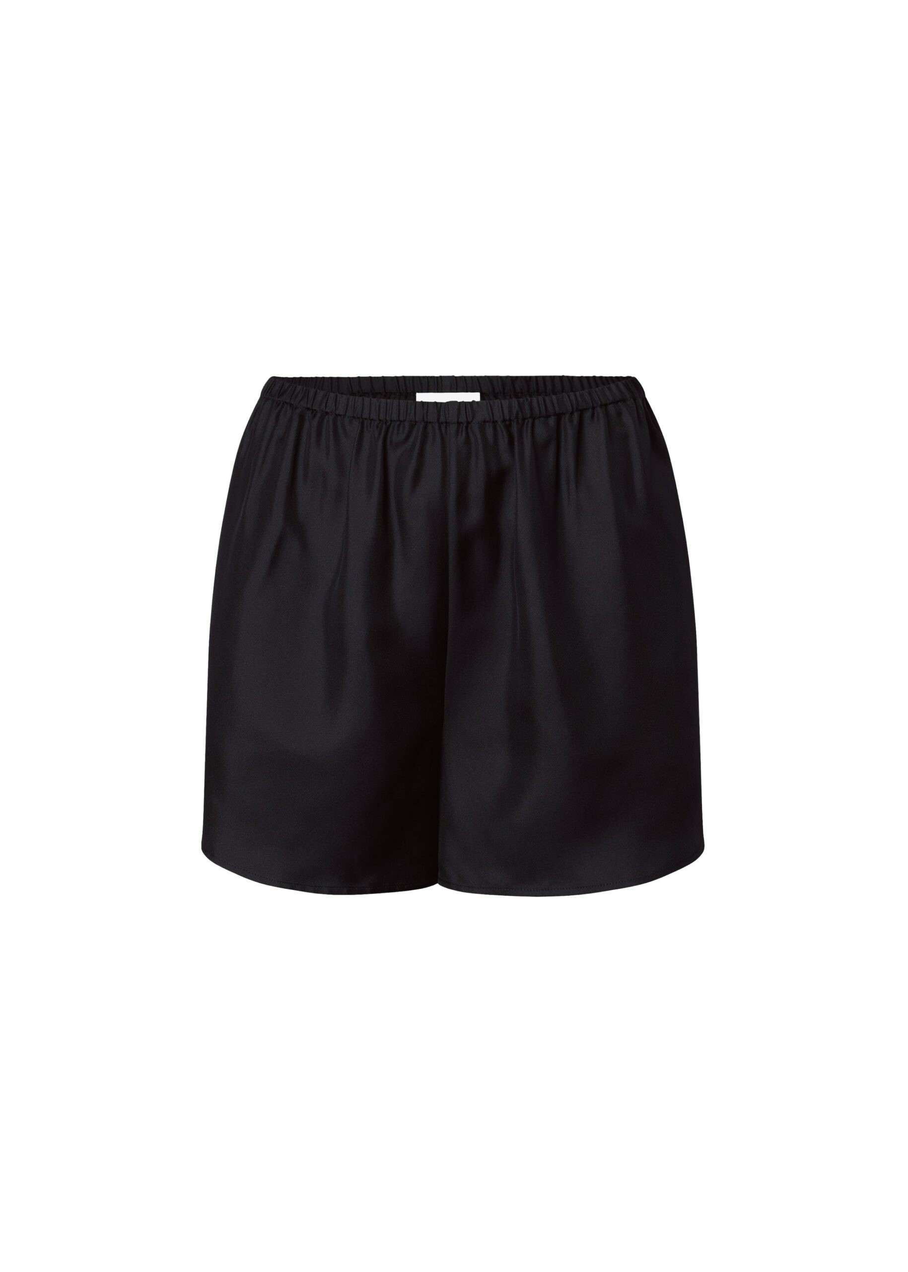The Frankie Shop Cabo Elasticated Silk Shorts – Black