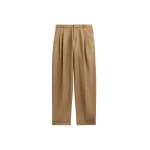 The Frankie Shop Canberra Pleated Trousers - Camel - Oversized Minimalist Pants in Beige - Shop at Luxury Shoes 