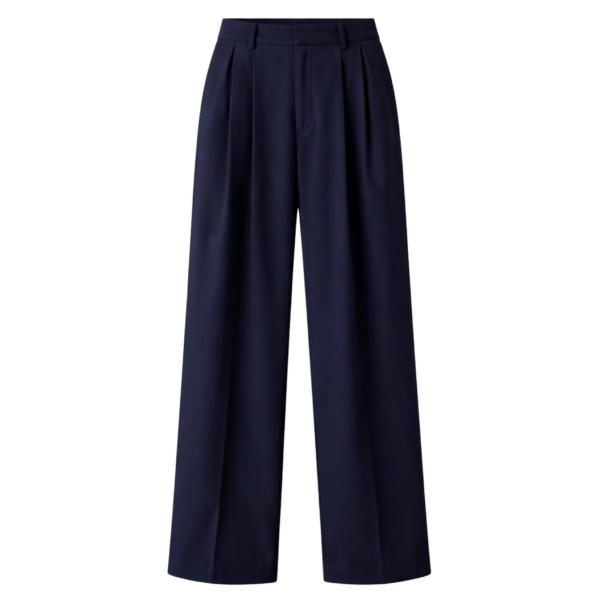 The Frankie Shop Canmore Pleated Trousers – Navy