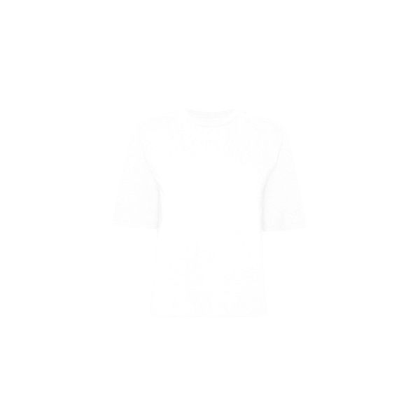 The Frankie Shop Carrington Padded Shoulder Tee - White - Oversized Minimalist Tops in White - Shop at Luxury Shoes 