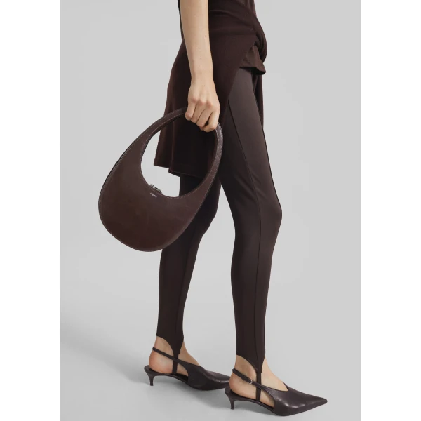 The Frankie Shop Caserta Stirrup Leggings - Brown - Oversized Minimalist Pants in Beige - Shop at Luxury Shoes 