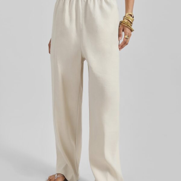 The Frankie Shop Cavert Linen Pants – Sand, view 3