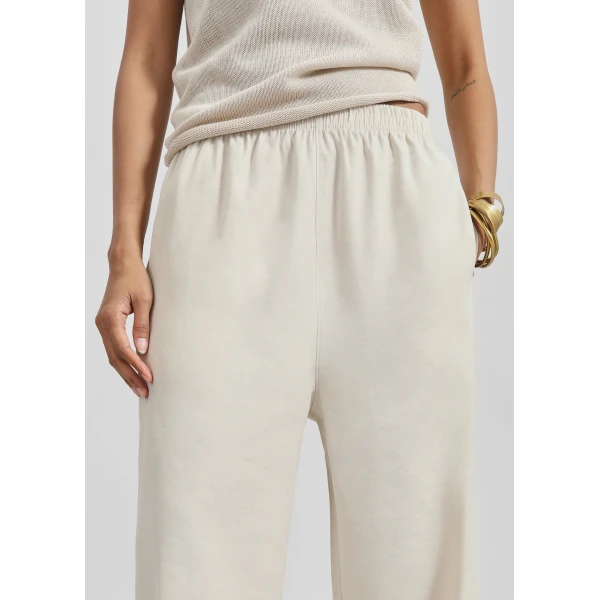 The Frankie Shop Cavert Linen Pants - Sand - Oversized Minimalist Pants in Beige - Shop at Luxury Shoes 