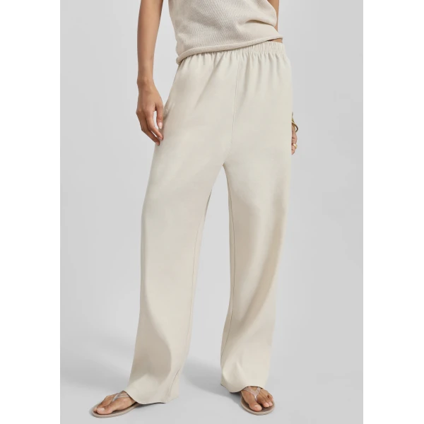 The Frankie Shop Cavert Linen Pants - Sand - Oversized Minimalist Pants in Beige - Shop at Luxury Shoes 