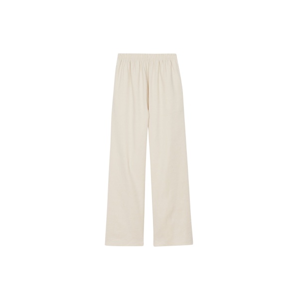 The Frankie Shop Cavert Linen Pants - Sand - Oversized Minimalist Pants in Beige - Shop at Luxury Shoes 