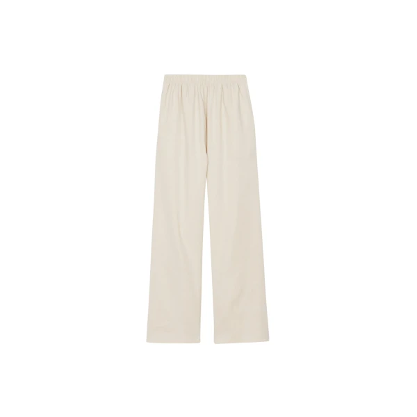 The Frankie Shop Cavert Linen Pants - Sand - Oversized Minimalist Pants in Beige - Shop at Luxury Shoes 