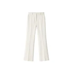 The Frankie Shop Chesnay Bootcut Pants - Cream - Oversized Minimalist Pants in Ivory - Shop at Luxury Shoes 