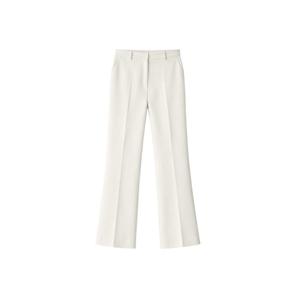 The Frankie Shop Chesnay Bootcut Pants - Cream - Oversized Minimalist Pants in Ivory - Shop at Luxury Shoes 