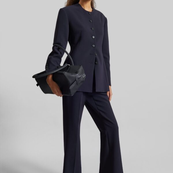 The Frankie Shop Chesnay Bootcut Pants – Navy, view 3