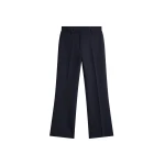 The Frankie Shop Chesnay Bootcut Pants - Navy - Oversized Minimalist Pants in Blue - Shop at Luxury Shoes 