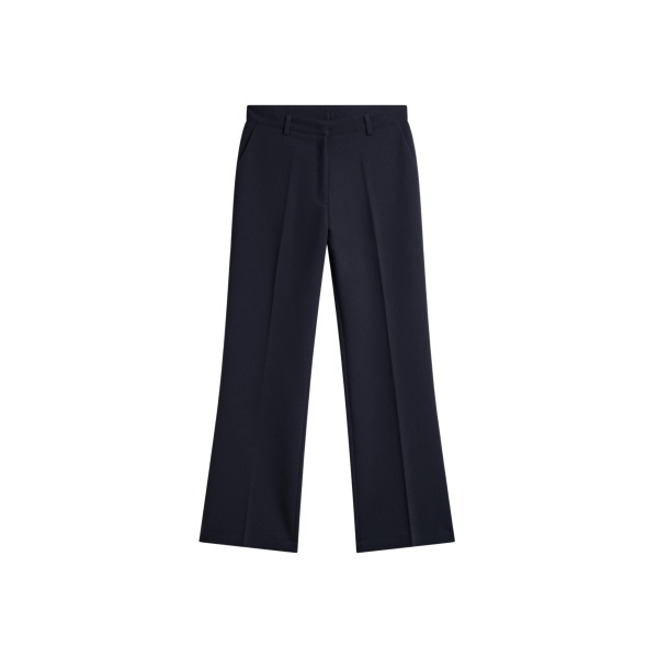 The Frankie Shop Chesnay Bootcut Pants - Navy - Oversized Minimalist Pants in Blue - Shop at Luxury Shoes 
