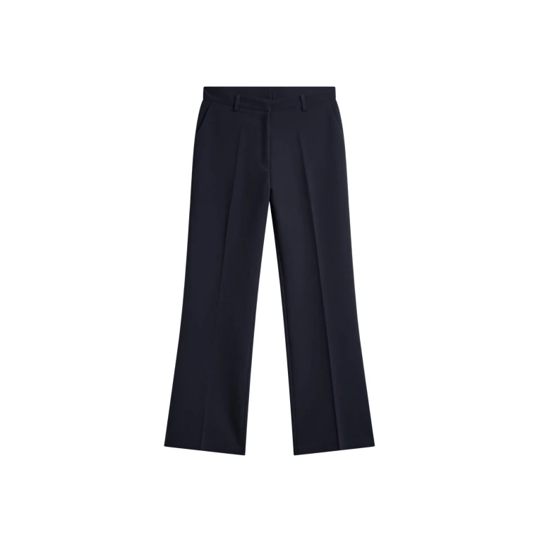 The Frankie Shop Chesnay Bootcut Pants - Navy - Oversized Minimalist Pants in Blue - Shop at Luxury Shoes 