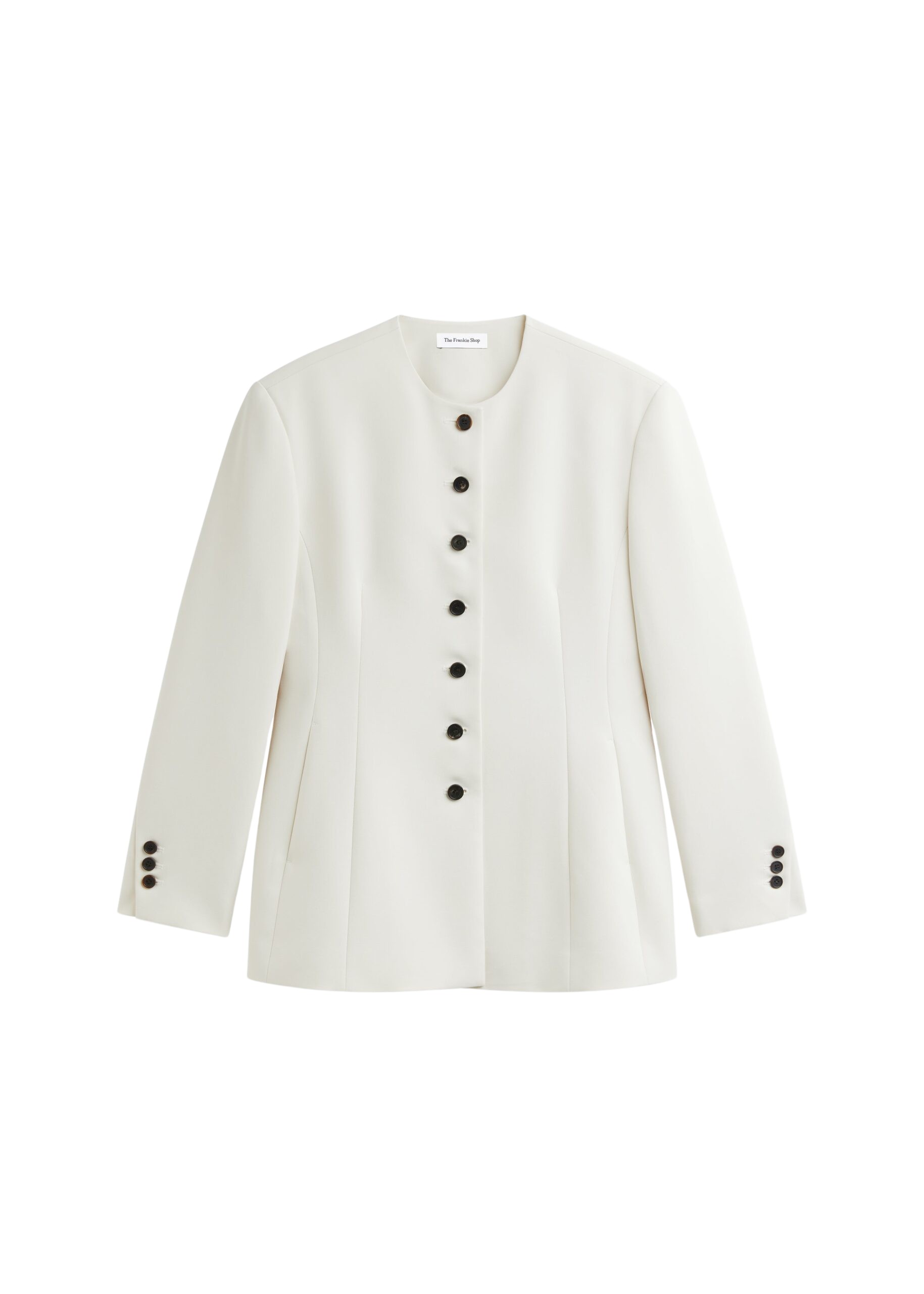 The Frankie Shop Chesnay Collarless Blazer – Cream