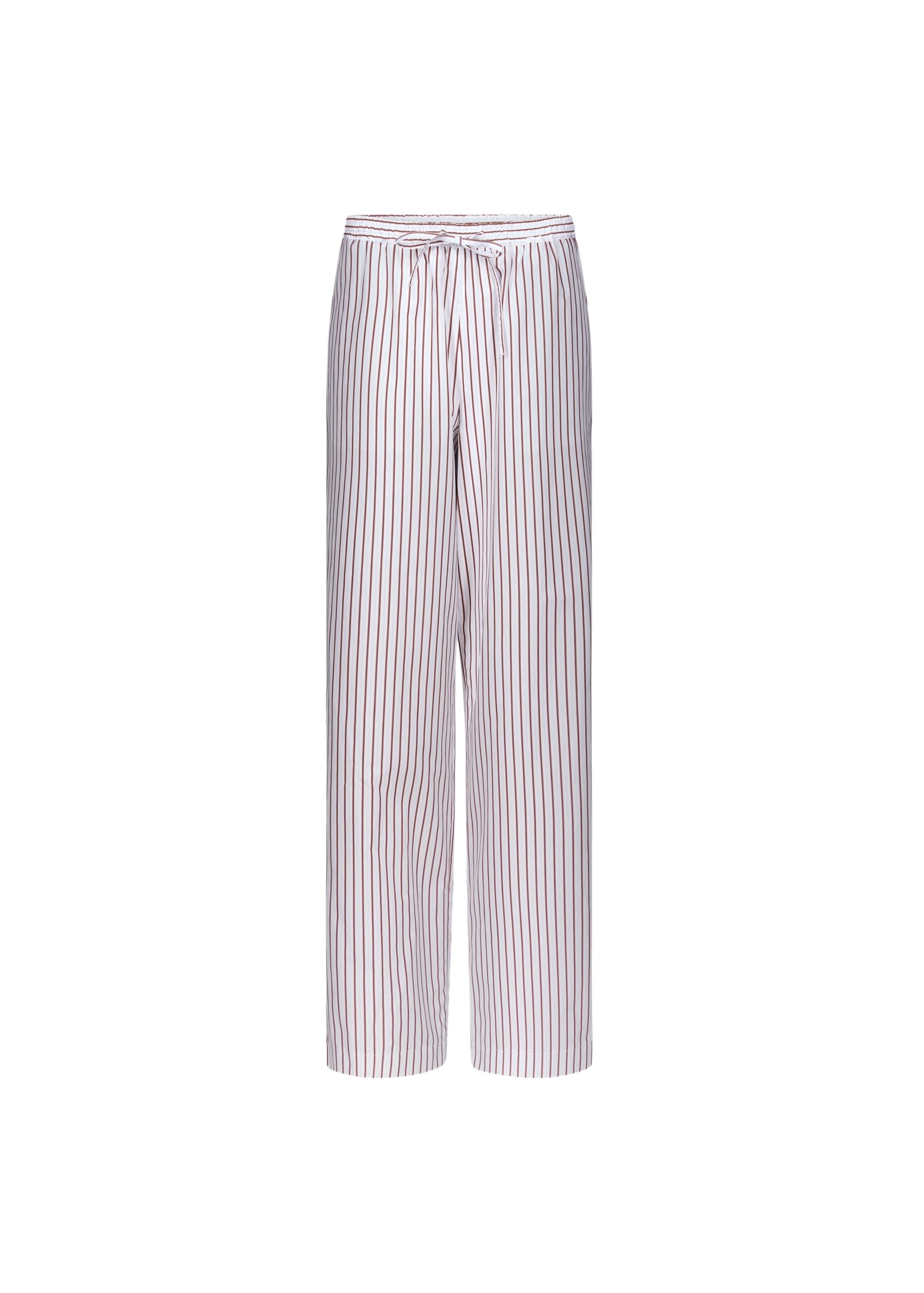 The Frankie Shop Cisco Striped Cotton Trousers – Dark Red/Light Blue