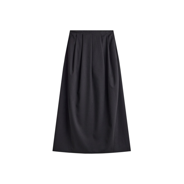 The Frankie Shop Claremont Cocoon Skirt - Black - Oversized Minimalist Skirts in Black - Shop at Luxury Shoes 