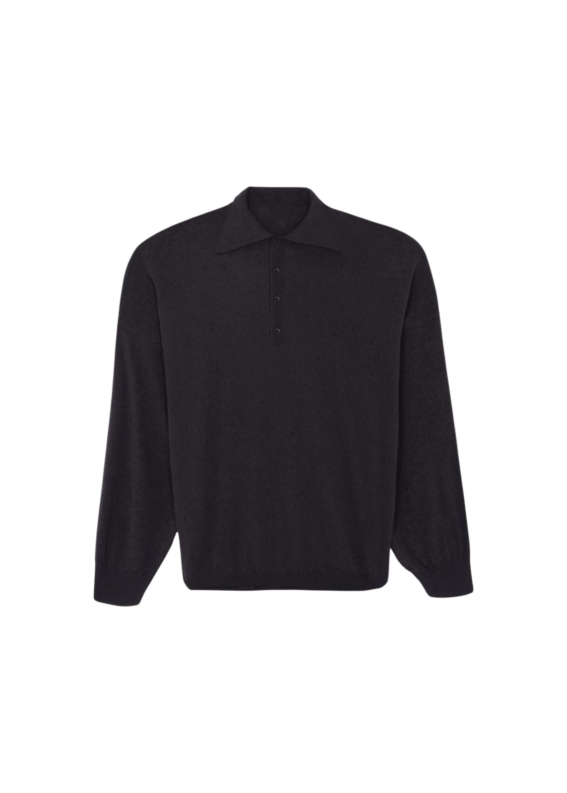 The Frankie Shop Croydon Padded Knit Polo - Black - Oversized Minimalist Knitwear in Black - Shop at Luxury Shoes 