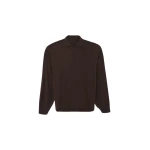 The-Frankie-Shop-Croydon-Padded-Knit-Polo-Brown-coveti76231_nobg The Frankie Shop Croydon Padded Knit Polo - Brown - Oversized Minimalist Knitwear in Beige - Shop at Luxury Shoes