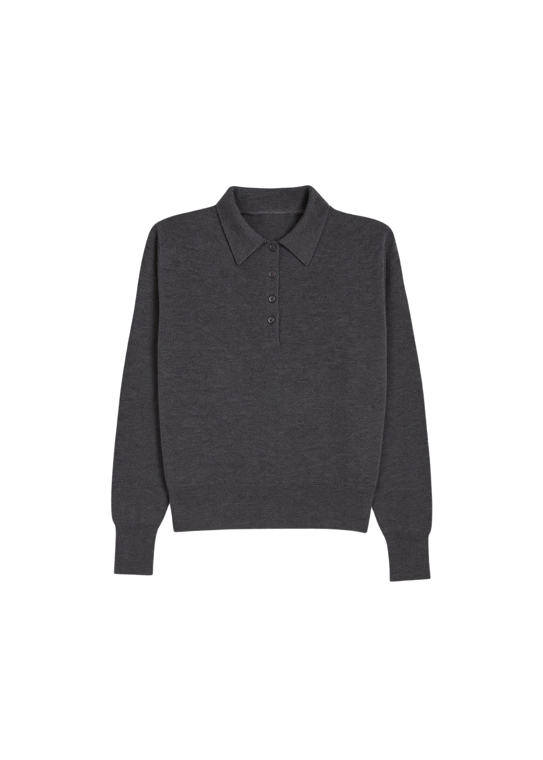 The Frankie Shop Croydon Padded Knit Polo – Grey