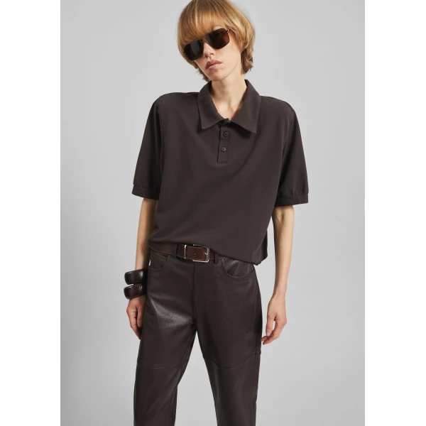 The Frankie Shop Dalston Leather Pants – Vintage Brown, view 4
