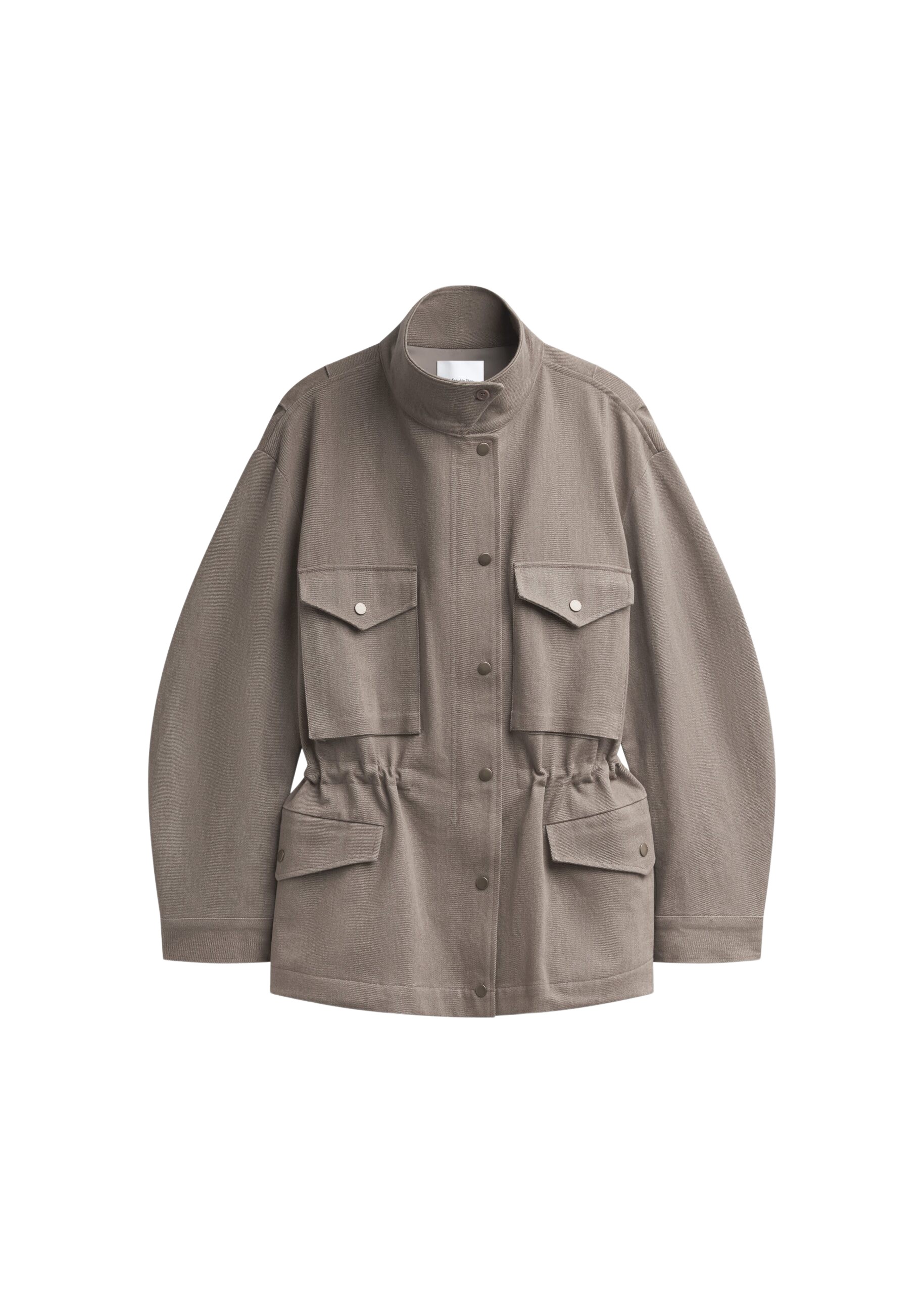 The Frankie Shop Danto Drawstring Utility Jacket – Light Brown