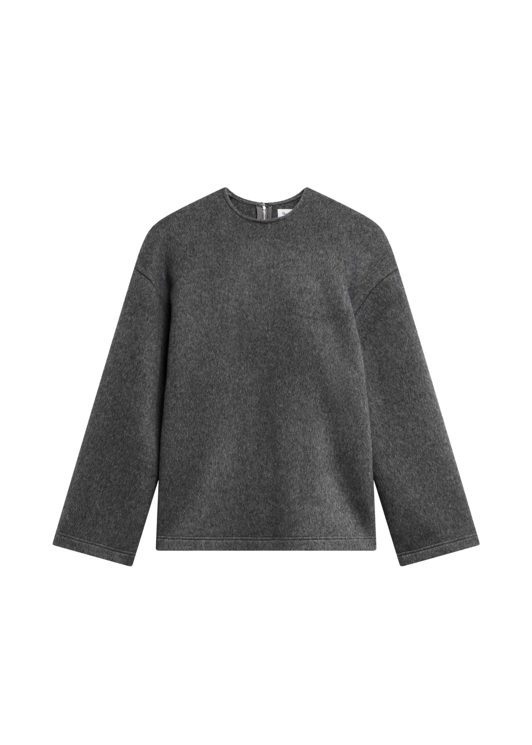 The-Frankie-Shop-Delancey-Long-Sleeve-Wool-Top-Dark-Grey-Melange-coveti-scaled82952_nobg The Frankie Shop Delancey Long Sleeve Wool Top - Dark Grey Melange - Oversized Minimalist Tops in Grey - Shop at Luxury Shoes