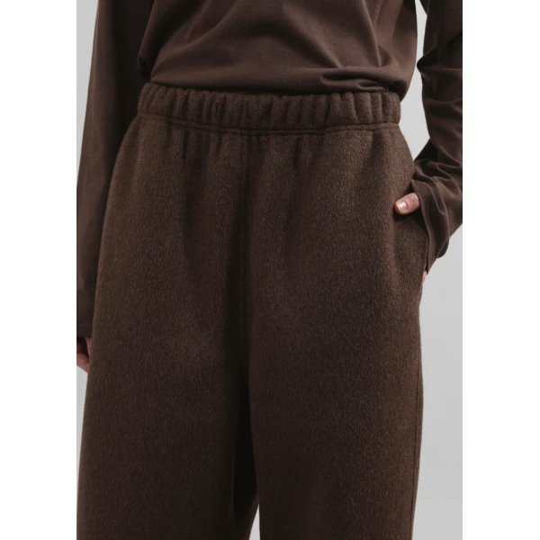 The Frankie Shop Delancey Wool Joggers - Brown Melange - Oversized Minimalist Pants in Beige - Shop at Luxury Shoes 