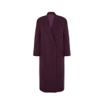 The Frankie Shop Delphina Long Coat – Burgundy